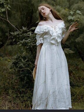 Linennaive white 100% linen dress